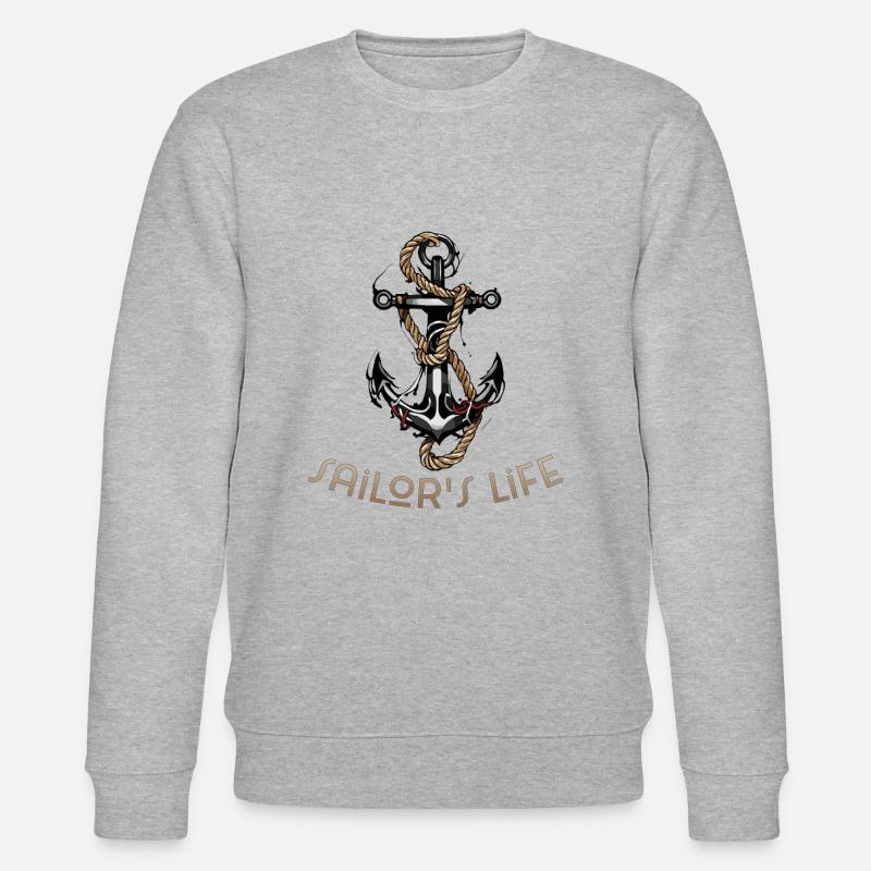 Vie de marin - Ancre nautique - Sweat bio CHANGER Stanley/Stella Unisexe - gris chiné