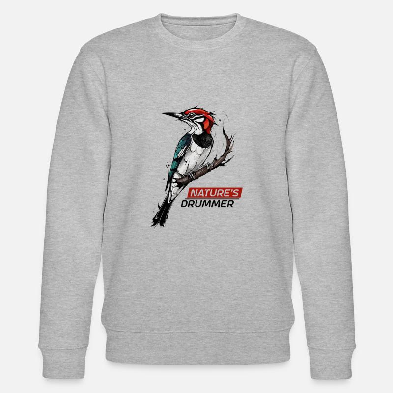 Batteur de la nature: Woodpecker - Sweat bio CHANGER Stanley/Stella Unisexe - gris chiné