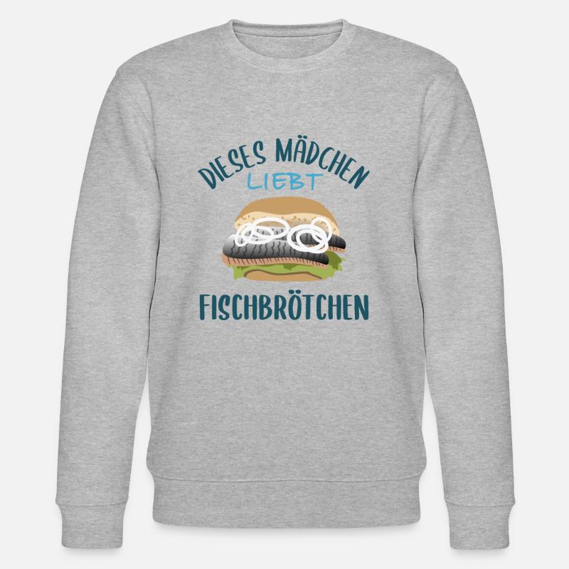 Mädchen & Fischbrötchen - Eine Liebesgeschichte - Stanley/Stella Unisex Bio-Sweatshirt CHANGER - Grau meliert