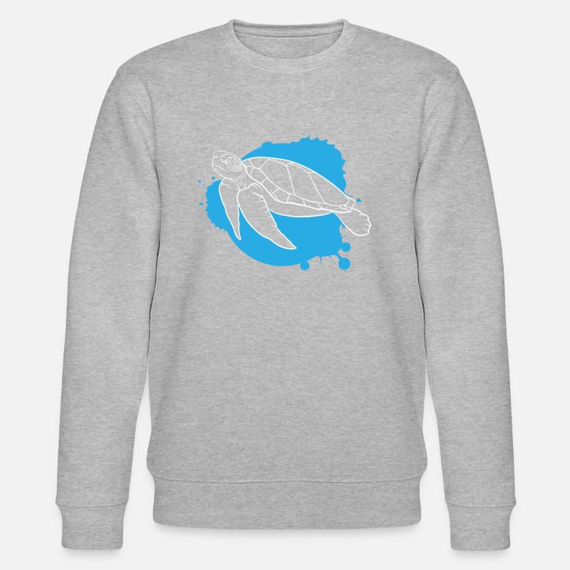 Ocean Wave Turtle Freedom Gift - Stanley/Stella CHANGER Unisex Organic Sweatshirt - undefined