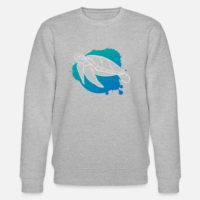 Ocean Wave Turtle Freedom Gift - Stanley/Stella CHANGER Unisex Organic Sweatshirt - undefined