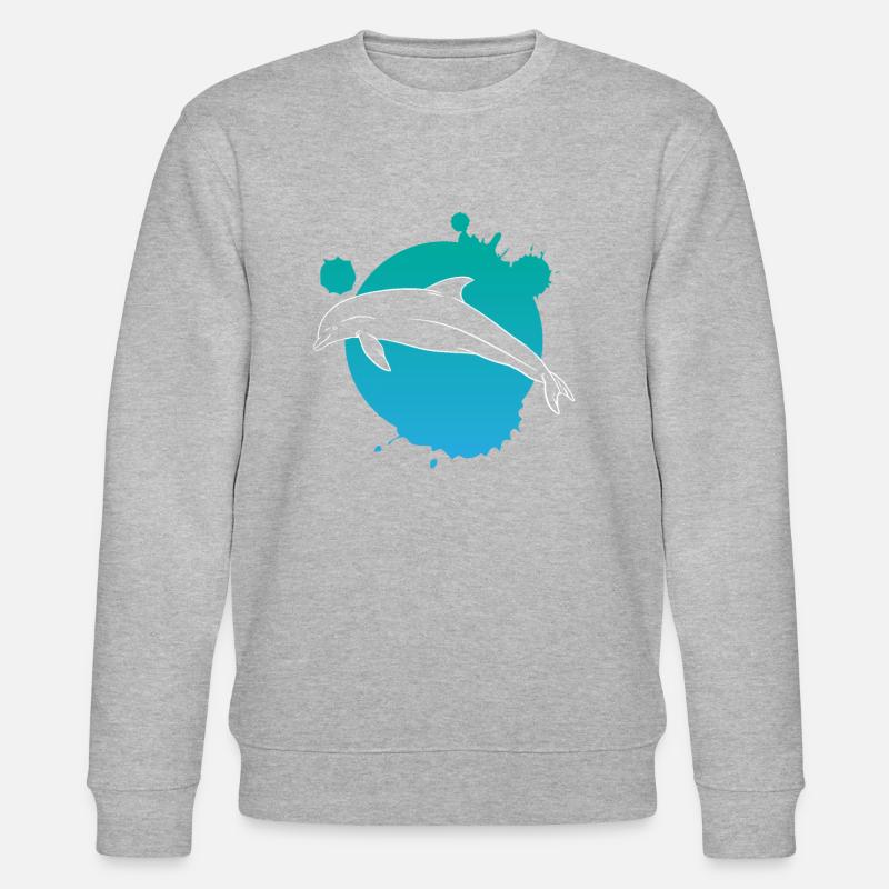 Élégant Dauphin Art peinture Splash - Sweat bio CHANGER Stanley/Stella Unisexe - gris chiné