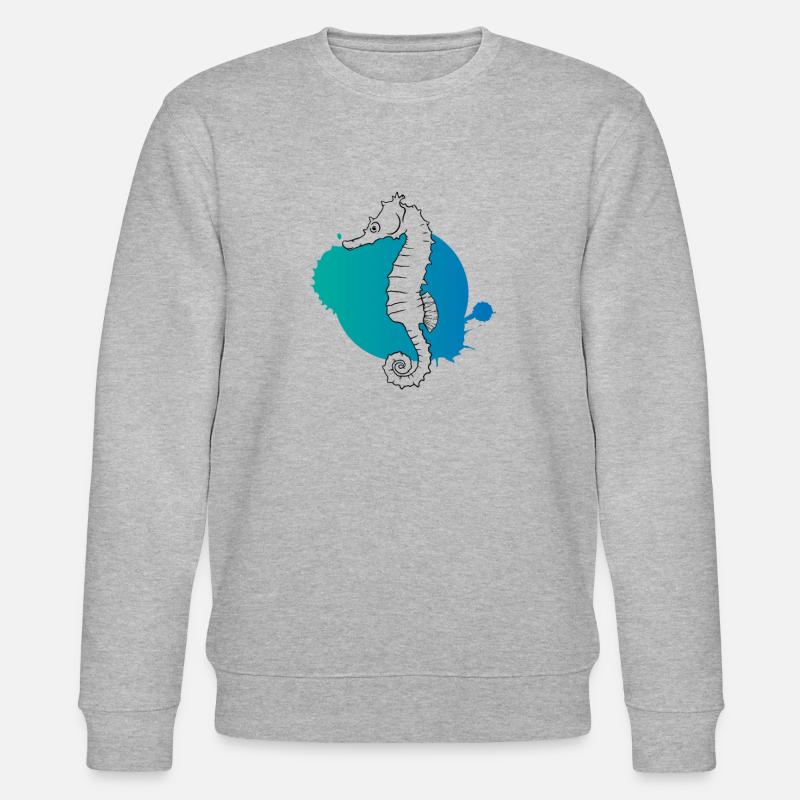 Hippocampe murmure océan mystère - Sweat bio CHANGER Stanley/Stella Unisexe - gris chiné