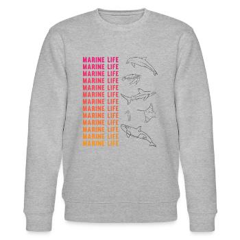 Ozeanische Vielfalt Meeresleben Erhalt - Stanley/Stella Unisex Bio-Sweatshirt CHANGER  - Grau meliert - Vorne - Nik (191cm) & Marisol (170cm)