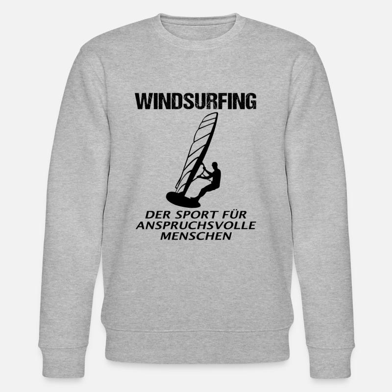 Anspruchsvolles Windsurfen - Stanley/Stella Unisex Bio-Sweatshirt CHANGER  - Grau meliert