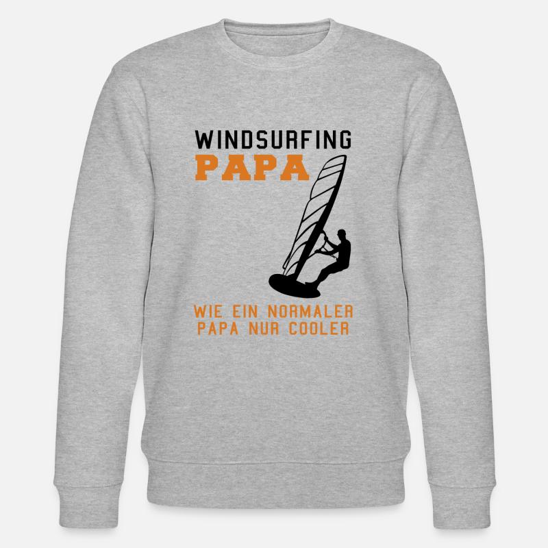 Cooler Windsurf-Papa - Stanley/Stella Unisex Bio-Sweatshirt CHANGER  - Grau meliert