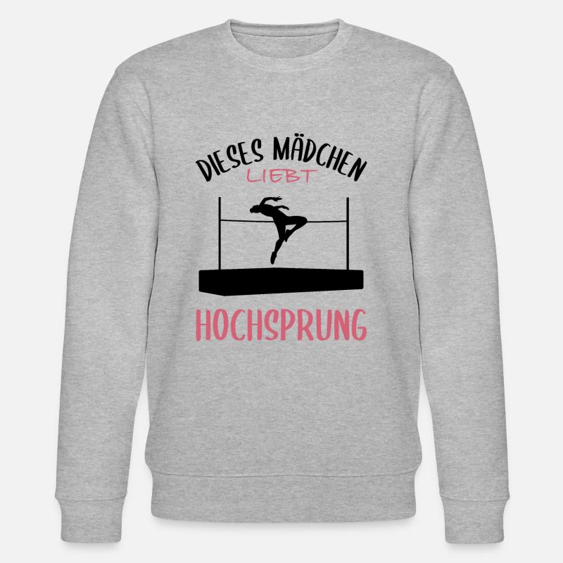 Mädchen liebt Hochsprung Passion - Stanley/Stella Unisex Bio-Sweatshirt CHANGER  - Grau meliert