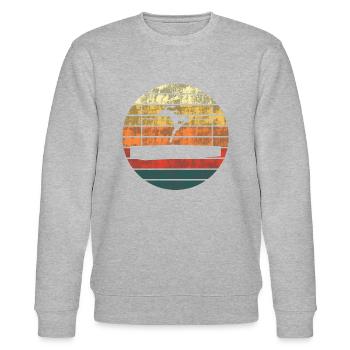 Sonnenuntergang Hochsprung Silhouette - Stanley/Stella Unisex Bio-Sweatshirt CHANGER  - Grau meliert - Vorne - Nik (191cm) & Marisol (170cm)