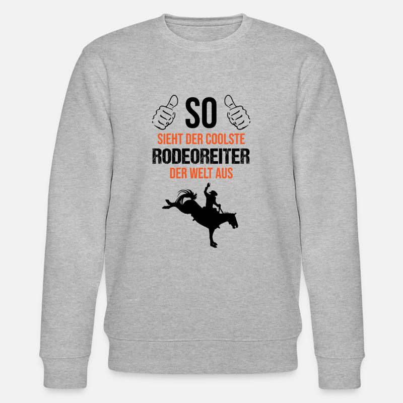 Coolster Rodeoreiter der Welt - Stanley/Stella Unisex Bio-Sweatshirt CHANGER  - Grau meliert