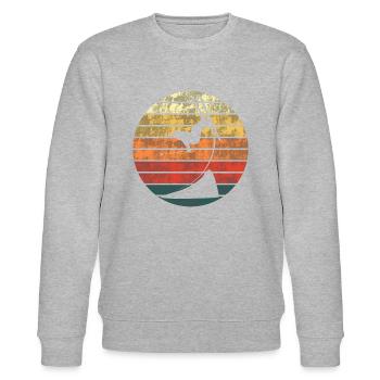 Freestyle-Ski im Abendrot - Stanley/Stella Unisex Bio-Sweatshirt CHANGER  - Grau meliert - Vorne - Nik (191cm) & Marisol (170cm)