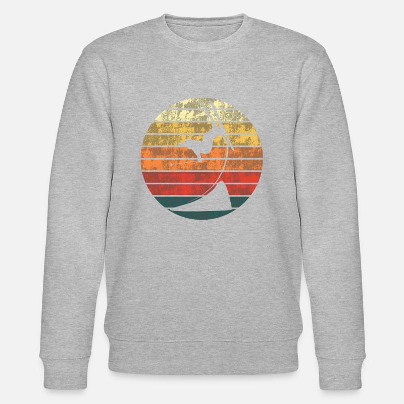 Skis freestyle au coucher du soleil - Sweat bio CHANGER Stanley/Stella Unisexe - gris chiné