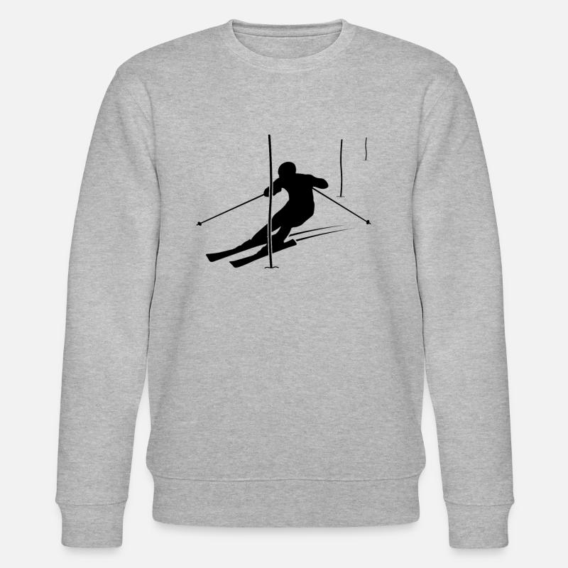 Slalom-Champion Geschenk - Stanley/Stella Unisex Bio-Sweatshirt CHANGER  - Grau meliert