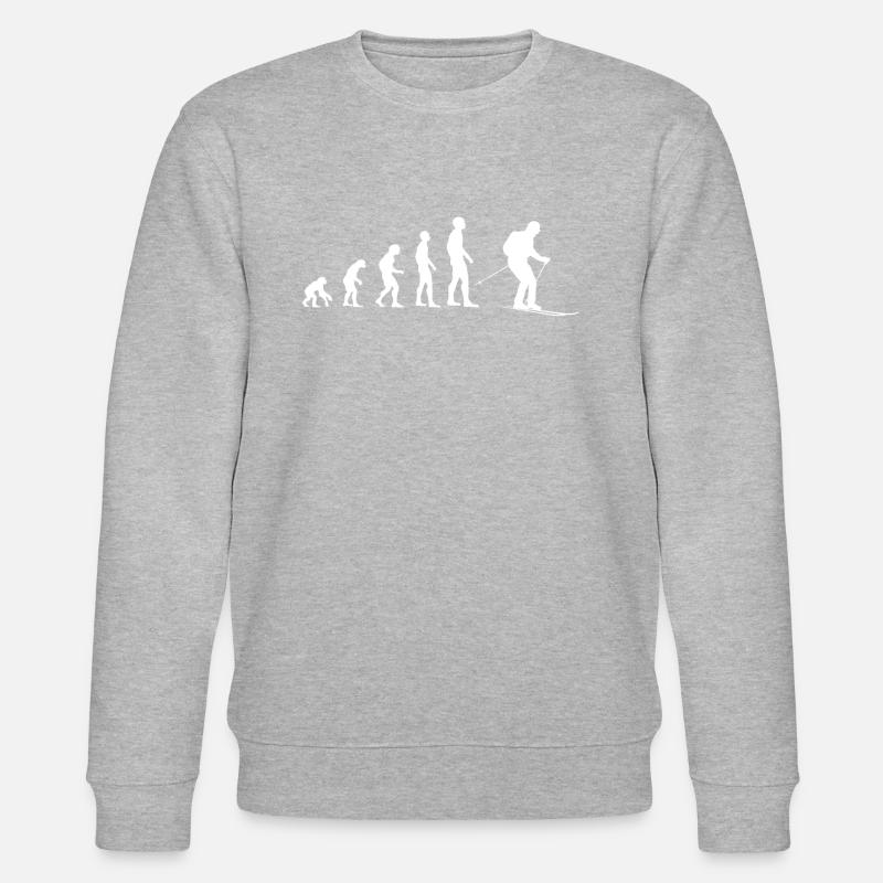 Evolution Skifahrer Geschenk - Stanley/Stella Unisex Bio-Sweatshirt CHANGER  - undefined