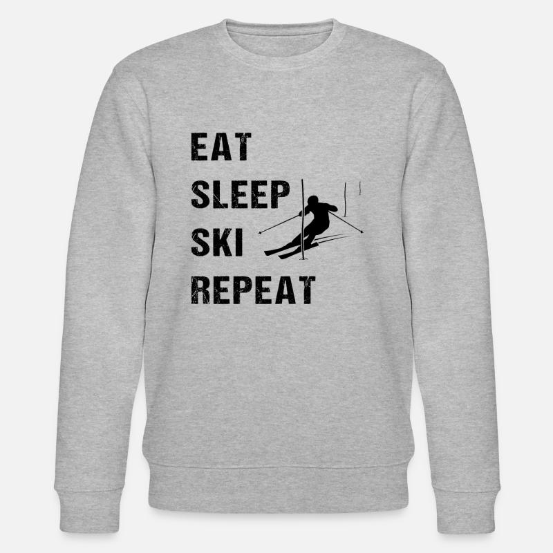 Ski-Slalom-Lebenszyklus - Stanley/Stella Unisex Bio-Sweatshirt CHANGER  - Grau meliert