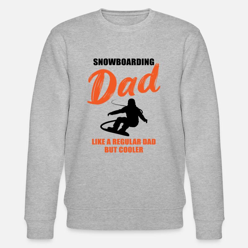 Snowboard Papa – Extra Cool - Stanley/Stella Unisex Bio-Sweatshirt CHANGER  - Grau meliert