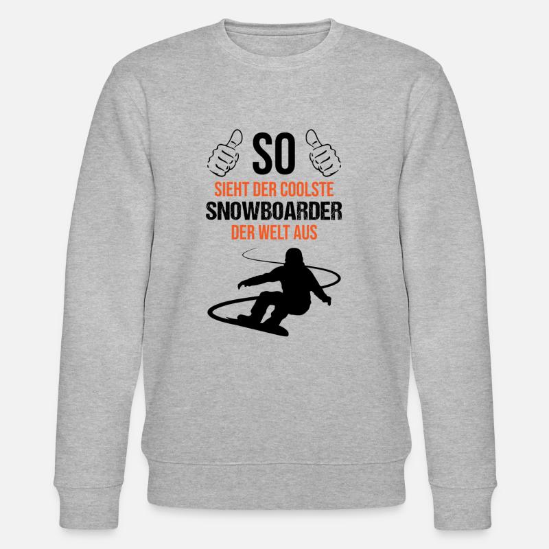 Top Snowboarder – Weltspitze - Stanley/Stella Unisex Bio-Sweatshirt CHANGER  - Grau meliert