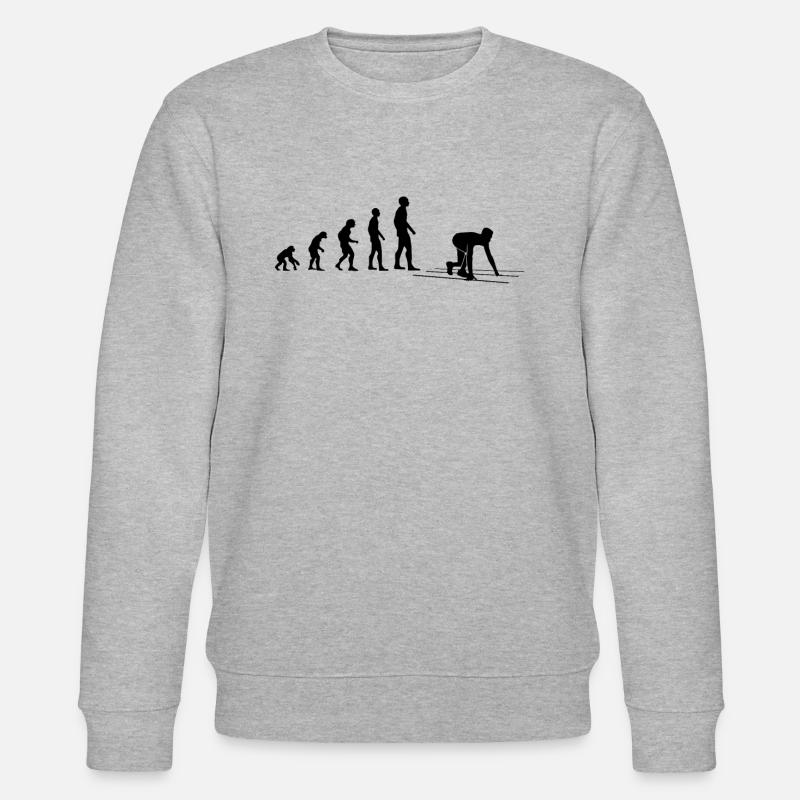 Sprint Evolution Runner Gift - Stanley/Stella CHANGER Unisex Organic Sweatshirt - heather grey