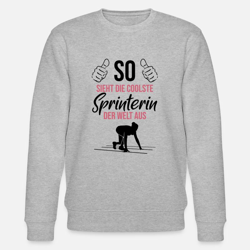 Die coolste Sprinterin der Welt - Stanley/Stella Unisex Bio-Sweatshirt CHANGER - Grau meliert