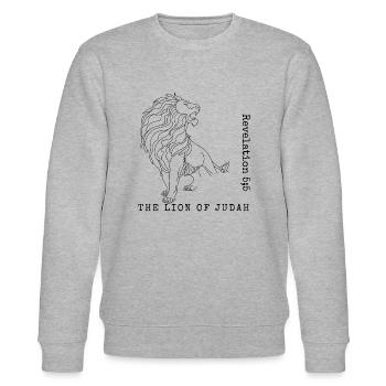 the lion of judah - Stanley/Stella Unisex Bio-Sweatshirt CHANGER  - Grau meliert - Vorne - Nik (191cm) & Marisol (170cm)