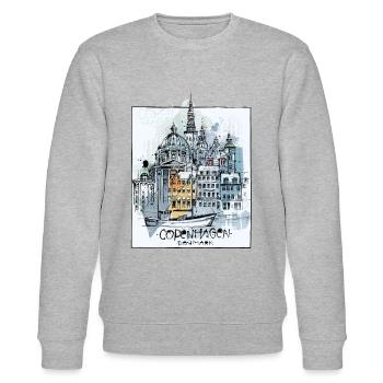 Copenhagen - Stanley/Stella Unisex Bio-Sweatshirt CHANGER  - Grau meliert - Vorne - Nik (191cm) & Marisol (170cm)