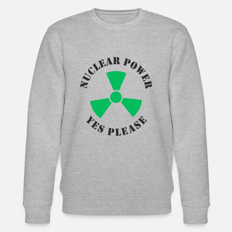 Atomkraft, Ja bitte, Kernenergie - Stanley/Stella Unisex Bio-Sweatshirt CHANGER  - Grau meliert