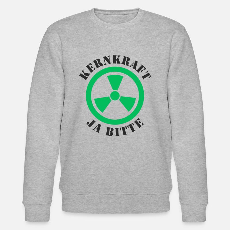 Atomkraft, Ja bitte - Stanley/Stella Unisex Bio-Sweatshirt CHANGER  - Grau meliert