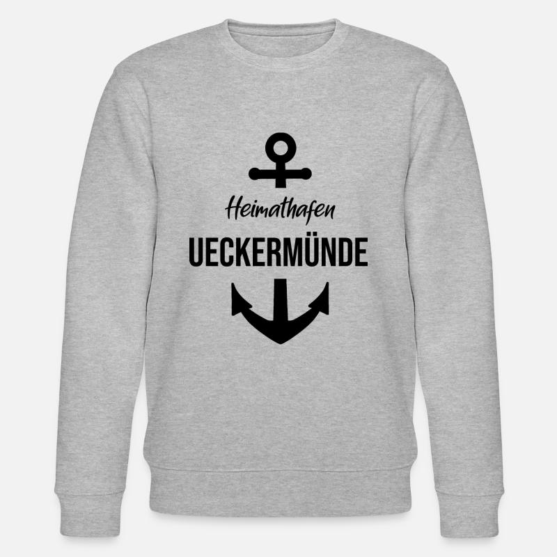 Heimathafen Ueckermünde - Stanley/Stella Unisex Bio-Sweatshirt CHANGER  - Grau meliert