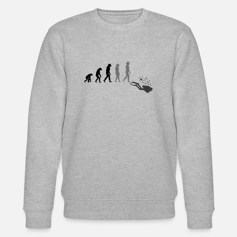 Tauchen Taucher Scuba Evolution - Stanley/Stella Unisex Bio-Sweatshirt CHANGER  - Grau meliert