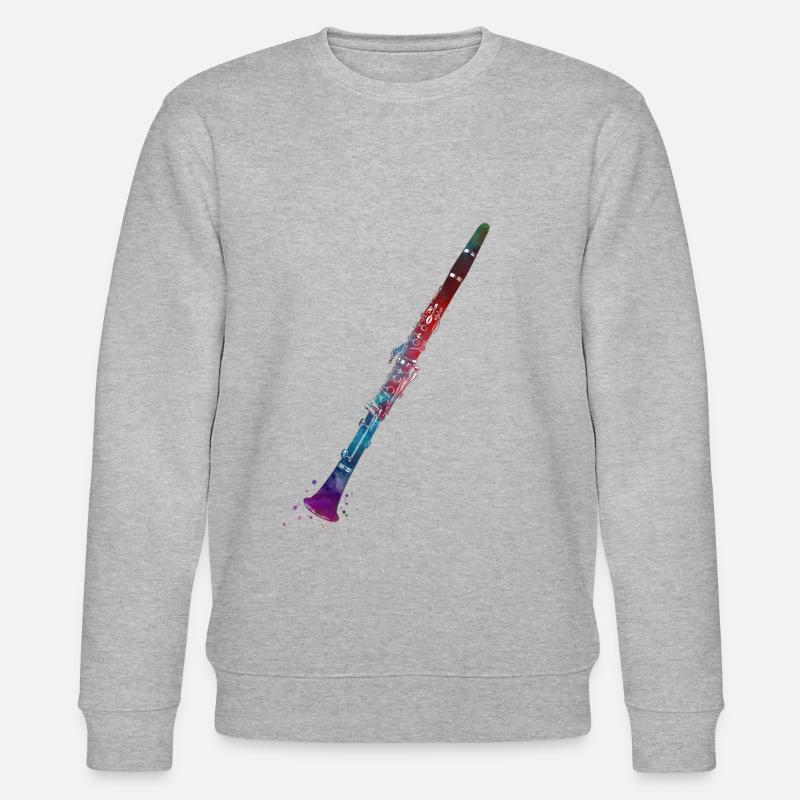 Klarinette # Klarinette # Musik - Stanley/Stella Unisex Bio-Sweatshirt CHANGER  - Grau meliert