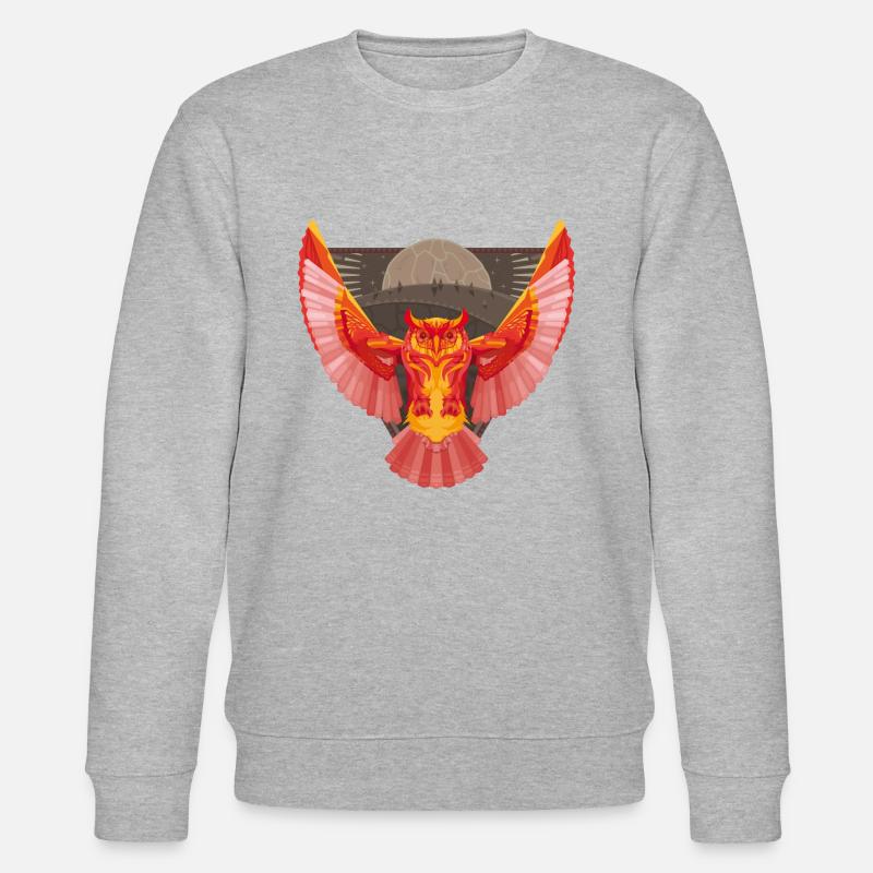 Epische Eule - Stanley/Stella Unisex Bio-Sweatshirt CHANGER  - Grau meliert