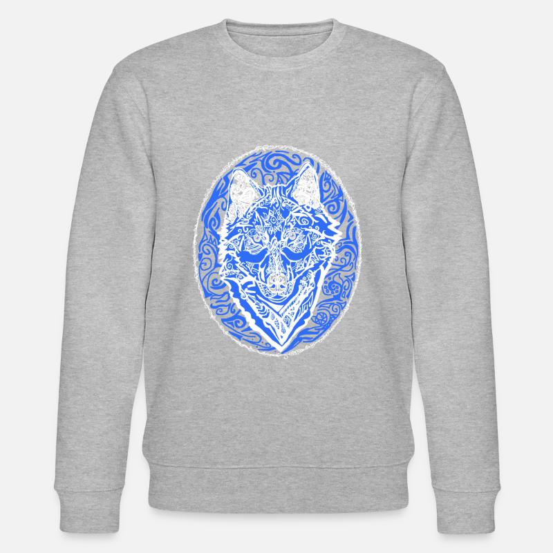 Wolf - Stanley/Stella Unisex Bio-Sweatshirt CHANGER  - Grau meliert