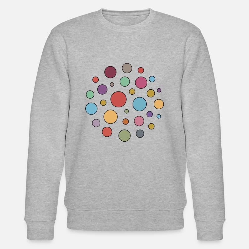 Bunte Punkte - Stanley/Stella Unisex Bio-Sweatshirt CHANGER  - Grau meliert