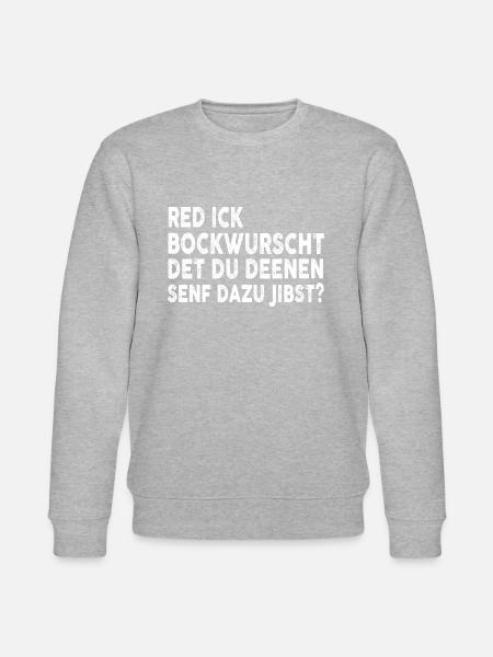 Red Ick Bockwurscht? - Stanley/Stella Unisex Bio-Sweatshirt CHANGER - Grau meliert