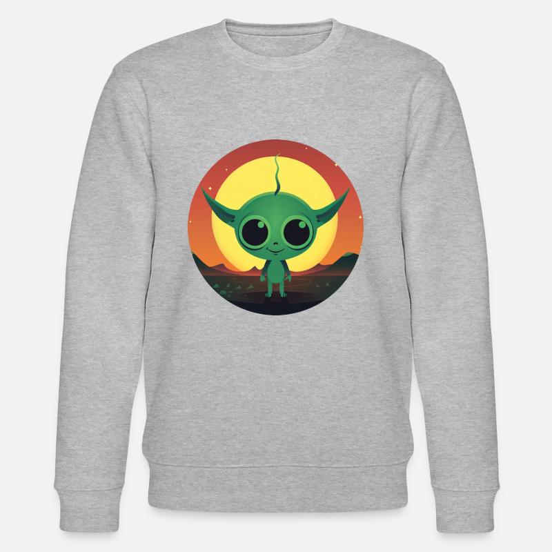 Alien Sonnenuntergang - Stanley/Stella Unisex Bio-Sweatshirt CHANGER  - Grau meliert
