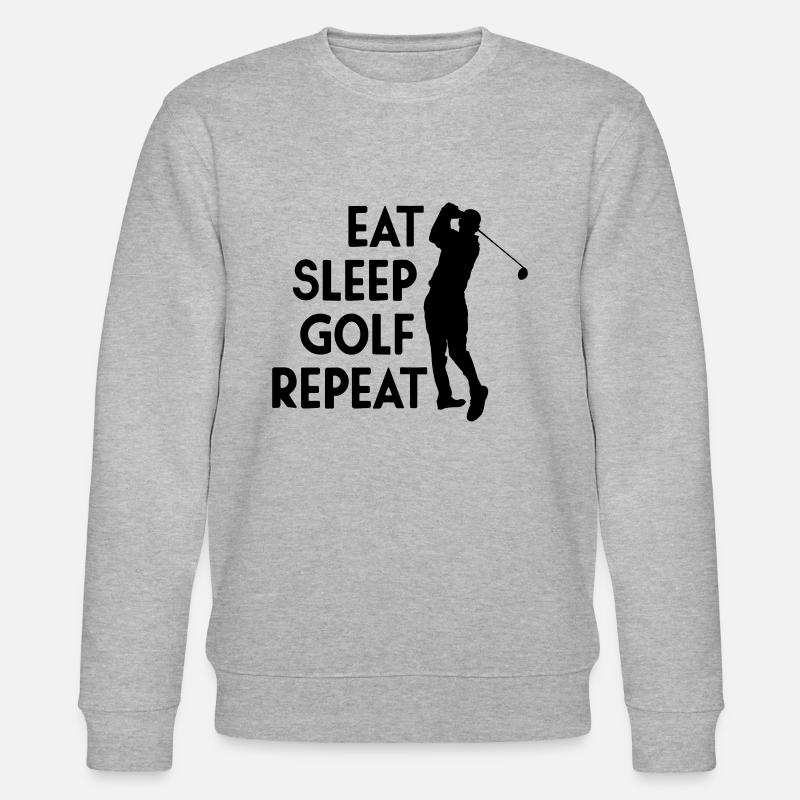 Eat Sleep Golf Repeat - Stanley/Stella Unisex Bio-Sweatshirt CHANGER - Grau meliert