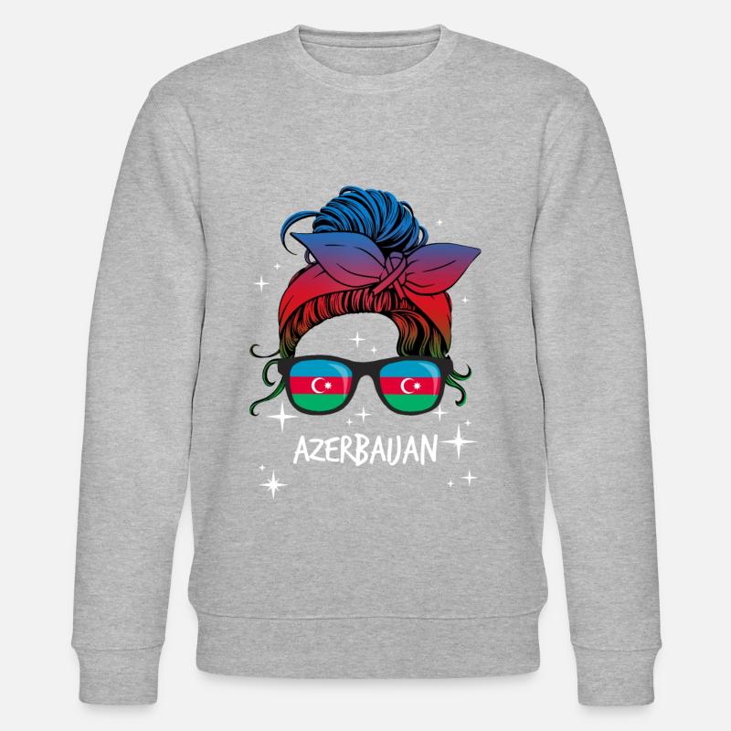 Aserbaidschan - Stanley/Stella Unisex Bio-Sweatshirt CHANGER - Grau meliert