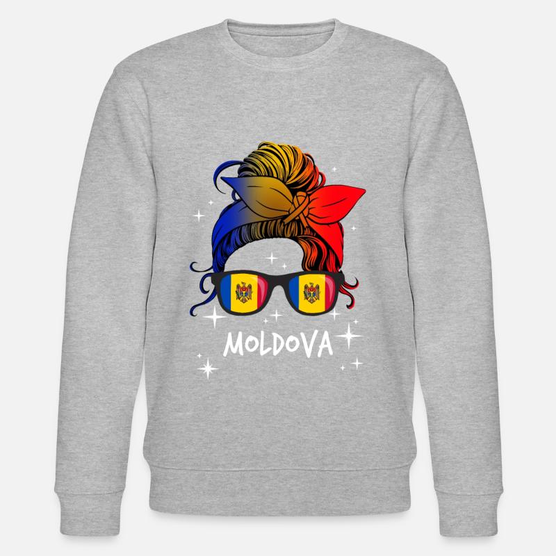 Moldawien - Stanley/Stella Unisex Bio-Sweatshirt CHANGER - Grau meliert