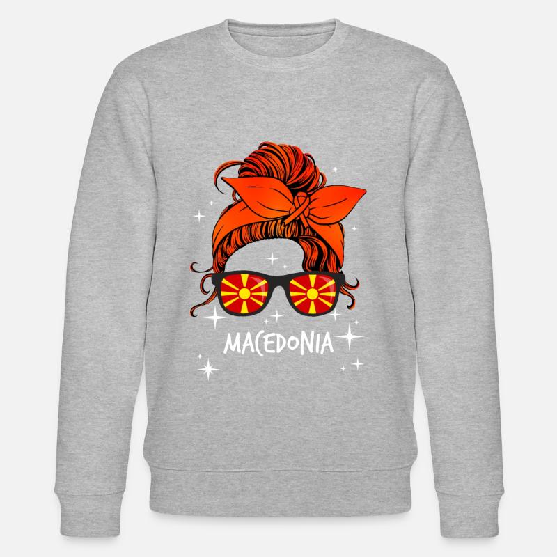 Mazedonien - Stanley/Stella Unisex Bio-Sweatshirt CHANGER  - Grau meliert