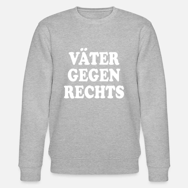 Väter gegen rechts - Stanley/Stella Unisex Bio-Sweatshirt CHANGER  - Grau meliert