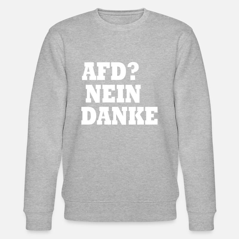 Afd nein danke - Stanley/Stella Unisex Bio-Sweatshirt CHANGER - Grau meliert