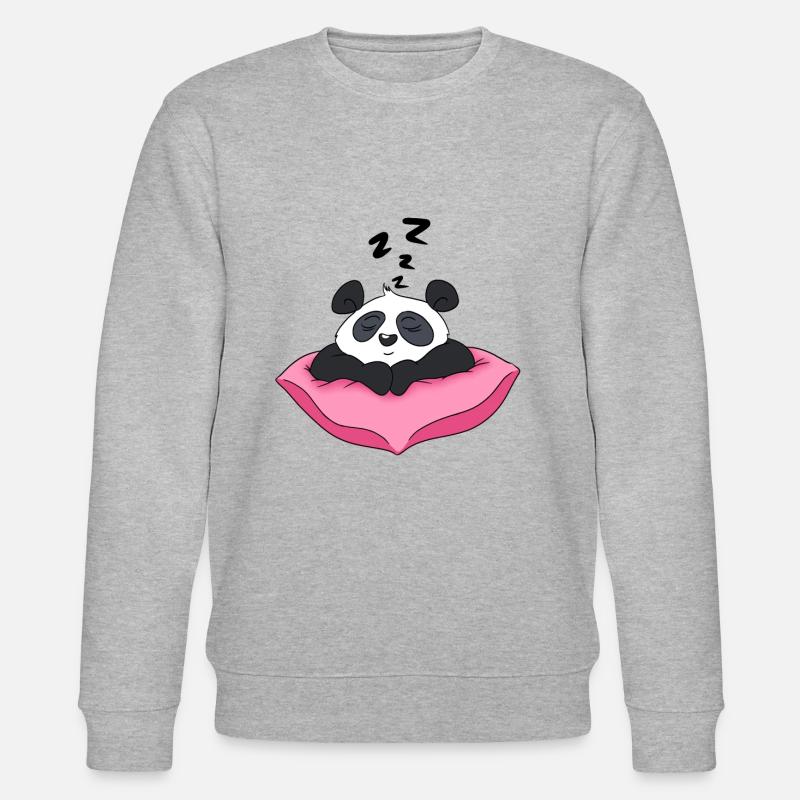 Sleeping Panda - Stanley/Stella CHANGER Unisex Organic Sweatshirt - heather grey