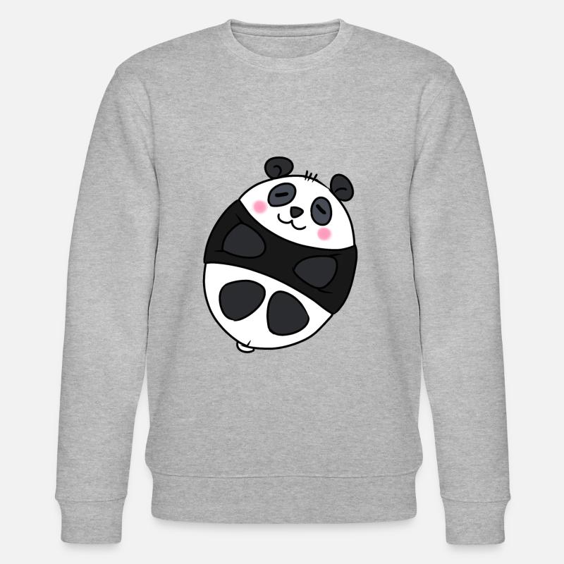 Süßer Panda - Stanley/Stella Unisex Bio-Sweatshirt CHANGER  - Grau meliert