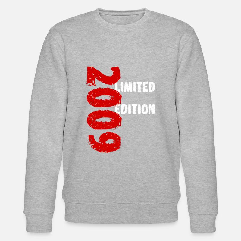 2009 Limited Edition Geburtstag Geschenk Frau Mann - Stanley/Stella Unisex Bio-Sweatshirt CHANGER - Grau meliert
