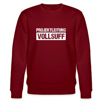 Beer Booze Shirt Women Men Celebrate Partner Look - Stanley/Stella CHANGER Unisex Organic Sweatshirt - burgundy - Front - Nik (191cm) & Marisol (170cm)