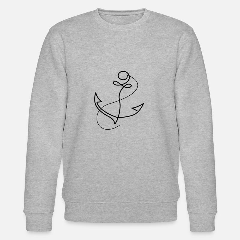 Maritim Meer Anker - Stanley/Stella Unisex Bio-Sweatshirt CHANGER  - Grau meliert