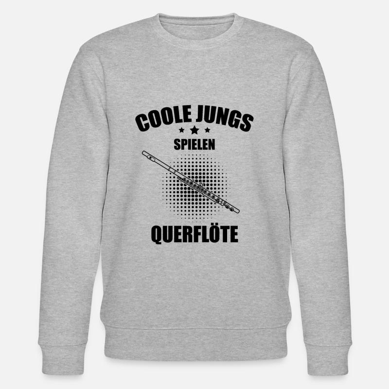 Querflöte Querflötenspieler Querflötist - Stanley/Stella Unisex Bio-Sweatshirt CHANGER  - Grau meliert