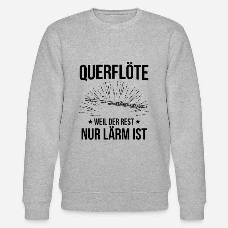 Querflöte Querflötenspieler Querflötist - Stanley/Stella Unisex Bio-Sweatshirt CHANGER  - Grau meliert