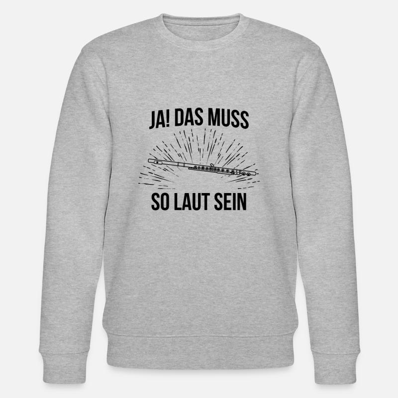 Querflöte Querflötenspieler Querflötist - Stanley/Stella Unisex Bio-Sweatshirt CHANGER  - Grau meliert