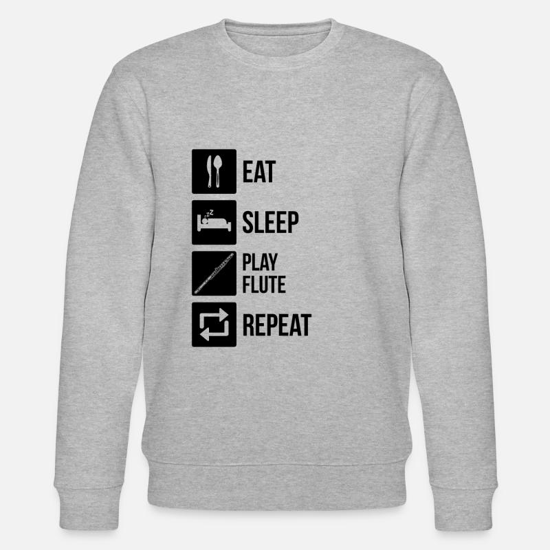 Querflöte Querflötenspieler Querflötist - Stanley/Stella Unisex Bio-Sweatshirt CHANGER  - Grau meliert