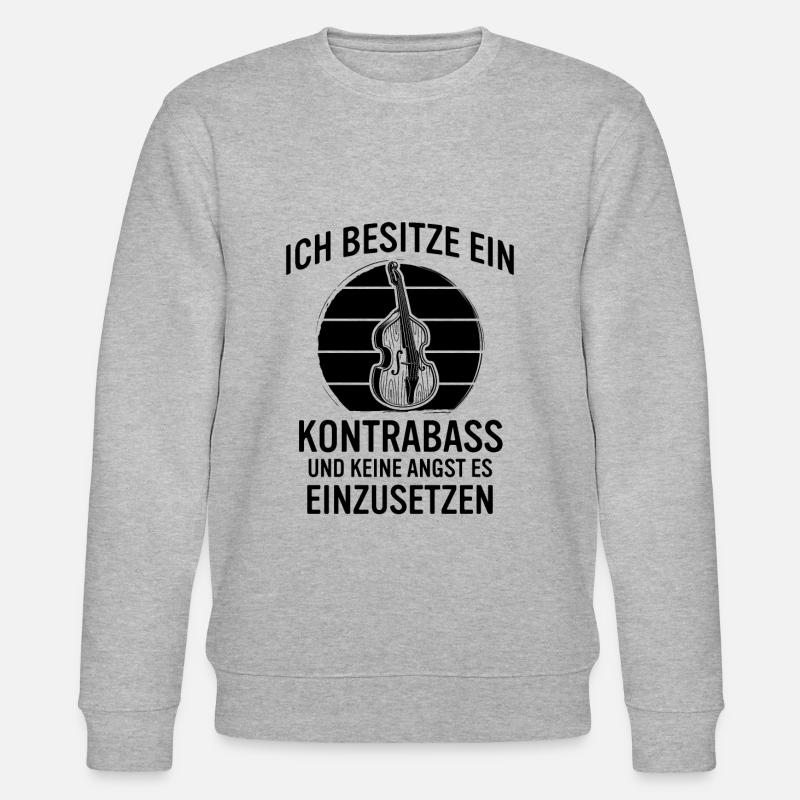 Kontrabass Kontrabassspieler Kontrabassist - Stanley/Stella Unisex Bio-Sweatshirt CHANGER - Grau meliert